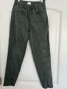 Lou & Grey XS Tapered Jogger-Style Pants – Soft Lyocell Blend, Relaxed Fit, Grey